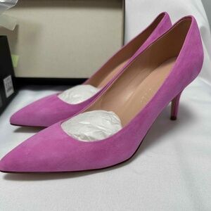 NIB J.Crew Colette pumps in decorative pink suede